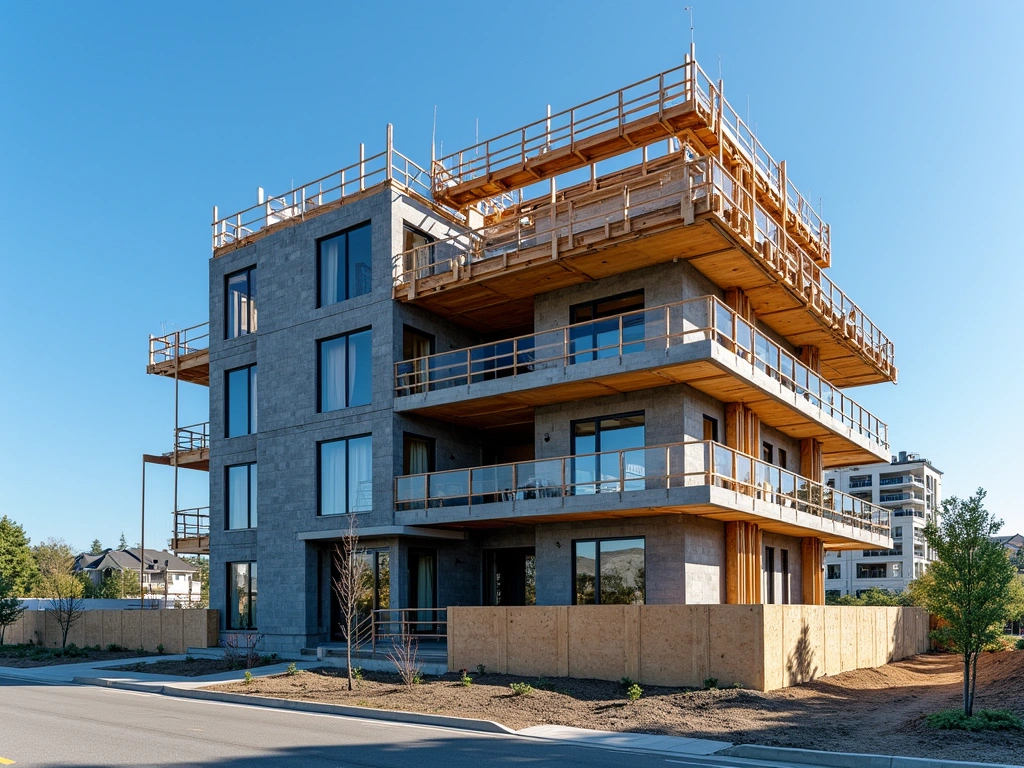 Construction progress - steel framing