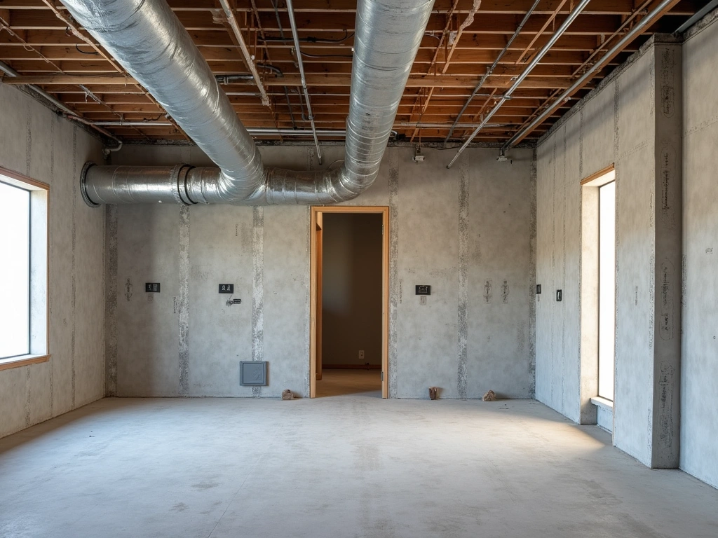 Construction progress - HVAC installation