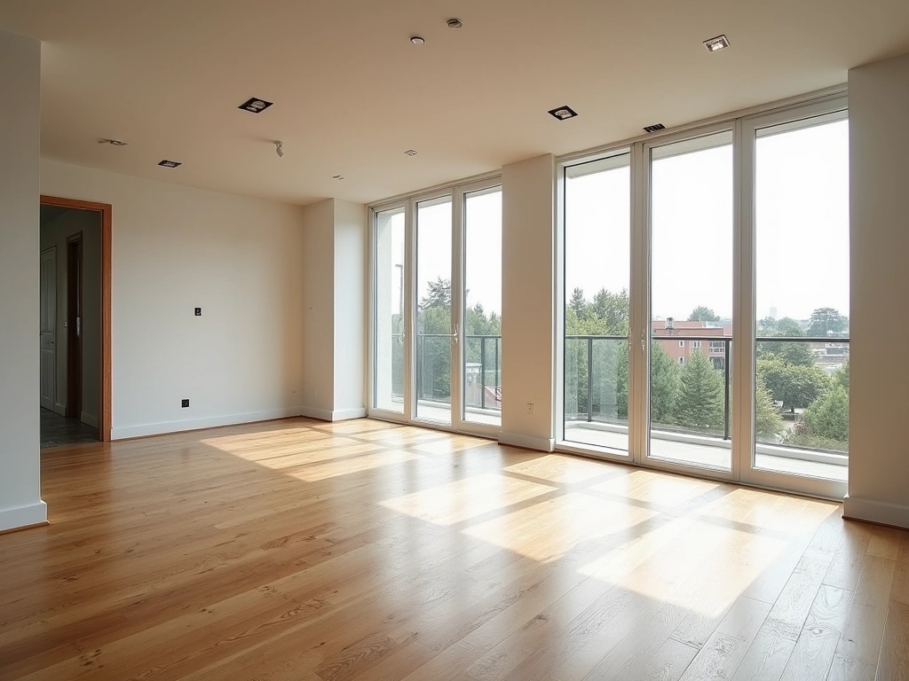 Construction progress - living room