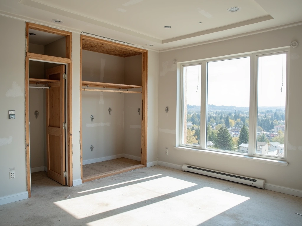 Construction progress - master bedroom