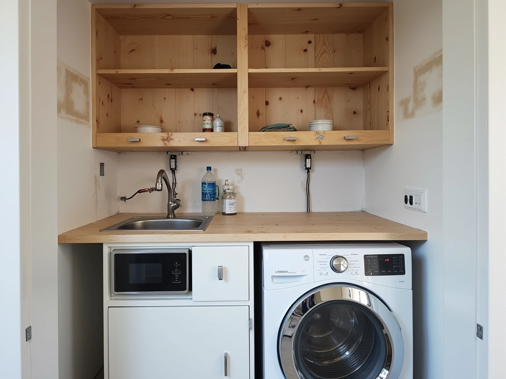Construction progress - laundry room