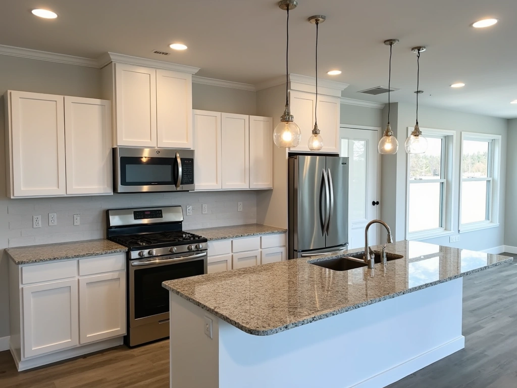 Construction progress - kitchen installation